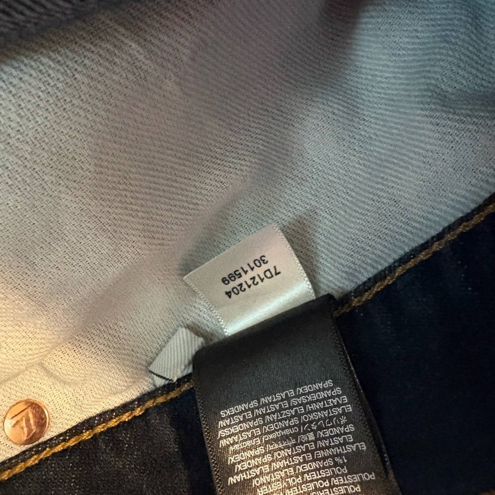 7 For All Mankind Straight Jeans Mens 34 Dark Premium Denim Classic Fit (1151) - Picture 4 of 10